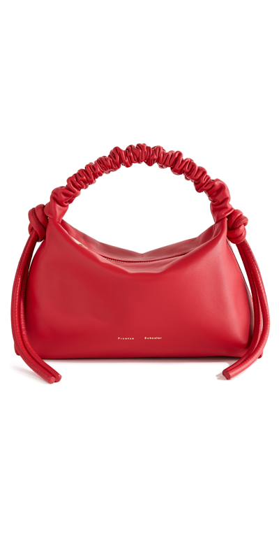 Proenza Schouler Mini Drawstring Leather Tote Bag In Red