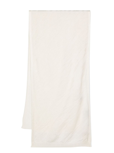 Missoni Viscose And Wool Blend Scarf In White