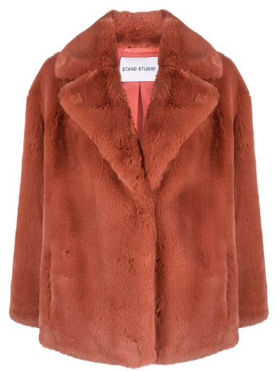 STAND STUDIO SAVANNAH FAUX FUR LUSH TEDDY JACKET