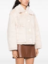 Stand Studio Off-white Xena Faux-shearling Jacket In White