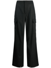 Filippa K High-waisted Cargo Pants With Side Pockets In Black