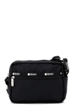 Lesportsac Candace Convertible Nylon Crossbody Strap In Jet Black