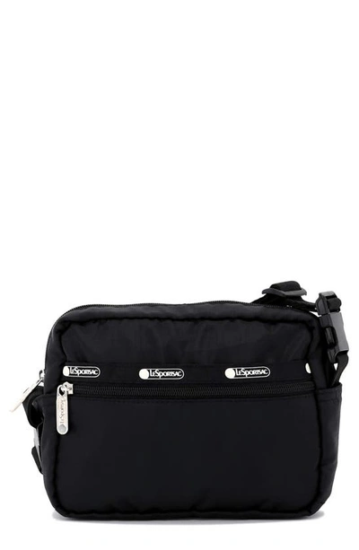 Lesportsac Candace Convertible Nylon Crossbody Strap In Jet Black