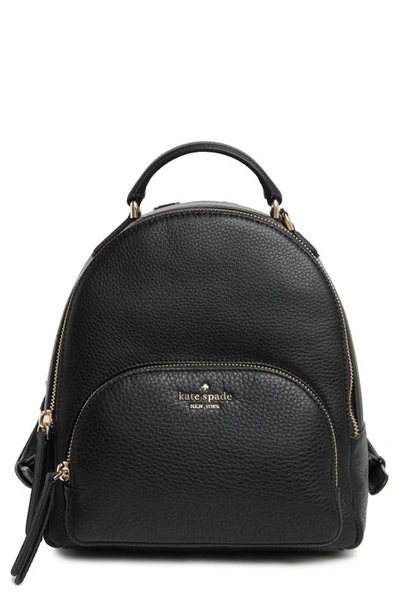 Kate Spade Jackson Medium Leather Backpack In Black