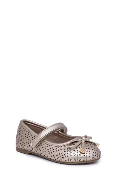 Sugar Kids' Laser Cut Mary Jane Flat In Champagne