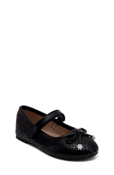 Sugar Kids' Laser Cut Mary Jane Flat In Black