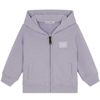 Dolce & Gabbana Logo-patch Cotton Hoodie In Purple