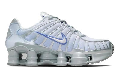 Pre-owned Nike Shox Tl Metallic Platinum Blue Tint (women's) In Metallic Platinum/polar/blue Tint
