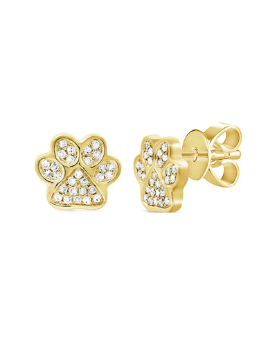 Sabrina Designs 14k 0.13 Ct. Tw. Diamond Paw Earrings