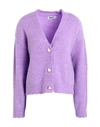 Only Woman Cardigan Light Purple Size L Acrylic, Polyester, Polyamide