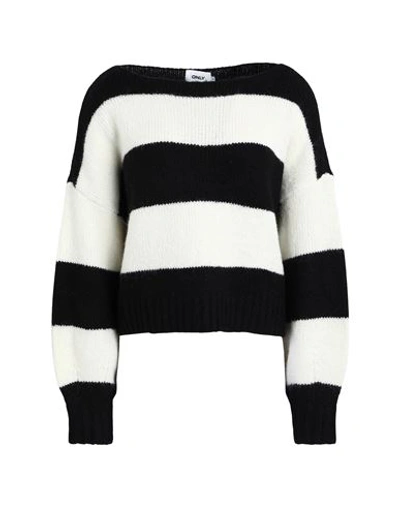 ONLY ONLY WOMAN SWEATER BLACK SIZE XL RECYCLED POLYESTER, POLYESTER, ACRYLIC, NYLON