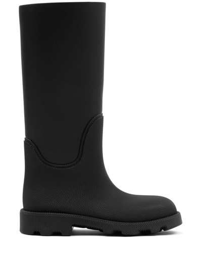 Burberry Marsh Rubber High Boots In Black