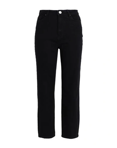 VERO MODA VERO MODA WOMAN JEANS BLACK SIZE 28W-30L COTTON, POLYESTER, RECYCLED COTTON, VISCOSE, ELASTANE