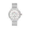 Michele Women's Serein Stainless Steel, Mother-of-pearl & 0.62 Tcw Diamond Chronograph Watch/38mm X 40mm
