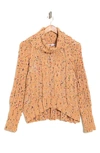 Dr2 By Daniel Rainn Turtleneck Crop High-low Sweater In Pecan