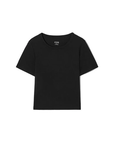 Cos Woman T-shirt Black Size L Refibra, Cotton, Elastane