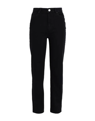Vero Moda Woman Jeans Black Size 28w-30l Cotton, Polyester, Recycled Cotton, Viscose, Elastane