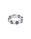 Suzy Levian Silver 0.02 Ct. Tw. Diamond & Gemstone Ring