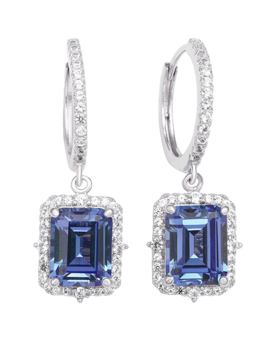 Suzy Levian Silver 0.02 Ct. Tw. Diamond & Gemstone Earrings