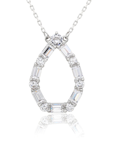 Suzy Levian Silver Cz Necklace