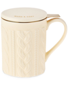 PINKY UP PINKY UP ANNETTE KNIT CERAMIC TEA MUG WITH INFUSER