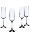 Villeroy & Boch Ovid Flute Champagne Glass, Set Of 4 In Clear