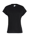 OTHER STORIES & OTHER STORIES WOMAN T-SHIRT BLACK SIZE M ORGANIC COTTON