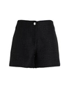 Only Woman Shorts & Bermuda Shorts Black Size 8 Polyester, Acrylic