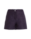 Only Woman Shorts & Bermuda Shorts Dark Purple Size 8 Polyester, Acrylic