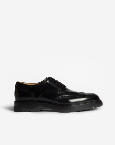 Dunhill Kensington Leather Derby Shoes In Black