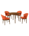 ARMEN LIVING ARMEN LIVING ARCADIA AND JUNO 42IN ROUND WOOD 5PC DINING SET