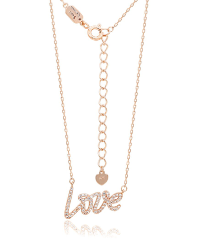 Suzy Levian Silver 0.02 Ct. Tw. Diamond & White Topaz Necklace In Gold