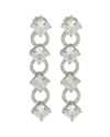 Suzy Levian Silver Cz Earrings