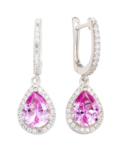 Suzy Levian Silver 0.02 Ct. Tw. Diamond & Gemstone Earrings