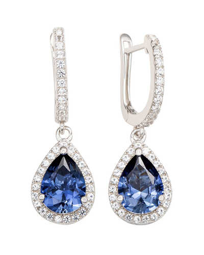 Suzy Levian Silver 0.02 Ct. Tw. Diamond & Gemstone Earrings