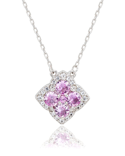Suzy Levian Silver 0.02 Ct. Tw. Diamond & Gemstone Necklace