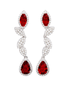 Suzy Levian Silver Cz Earrings