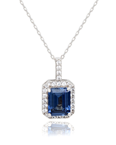 Suzy Levian Silver 0.02 Ct. Tw. Diamond & Gemstone Pendant