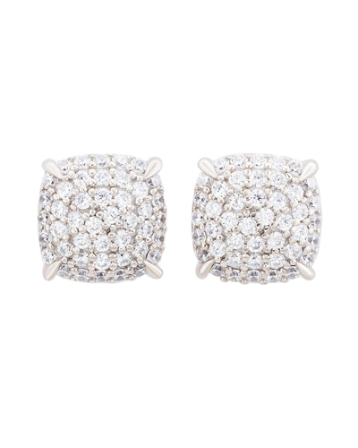 Suzy Levian Silver Cz Earrings