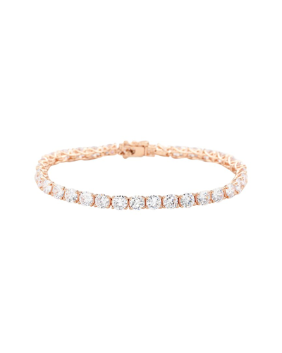 Suzy Levian Silver Cz Bracelet In Gold