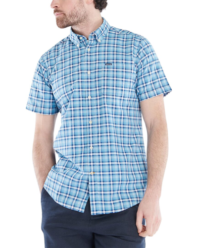 Barbour Men's Whitsand Tailored-fit Short-sleeve Shirt In Blue