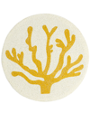 Tiramisu Coral Beaded Placemat In Yellow