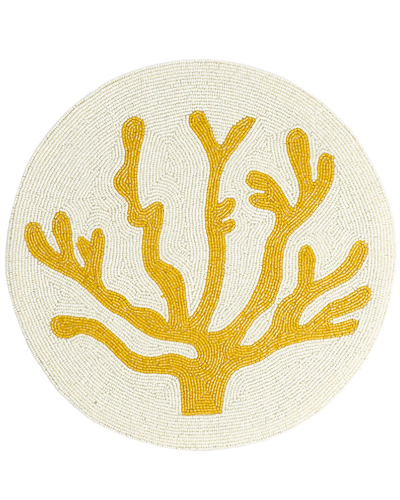 Tiramisu Coral Placemat In Yellow