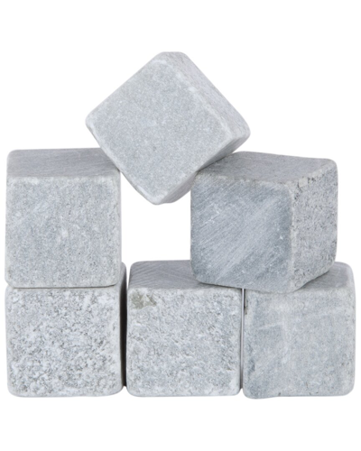 Viski Glacier Rocks Soapstone Cubes In Grey