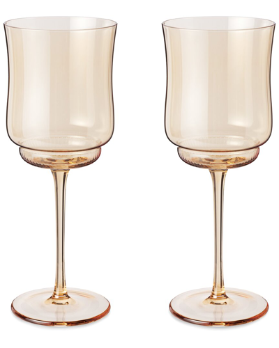 Twine Tulip Stemmed Wine Glass In Brown