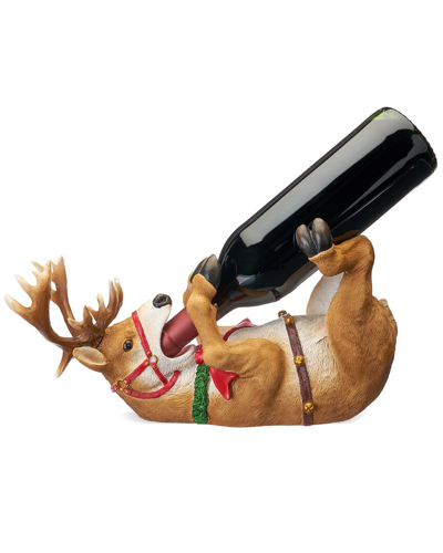 True Reindeer Wine Bottle Holder In Brown
