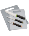 MASTERPAN MASTERPAN 8PC KNIFE SET WITH COVERS AND CUTTING BOARD