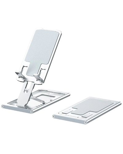 Multitasky Slim/compact Silver Foldable Phone Holder