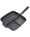 MASTERPAN MASTERPAN NONSTICK 11IN 3-SECTION GRILL/GRIDDLE SKILLET