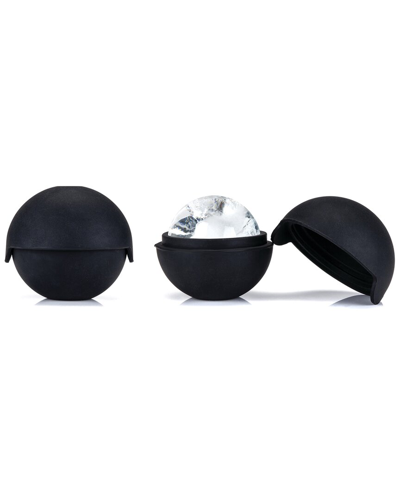 Viski Glacier Rocks Ice Sphere Molds In Black